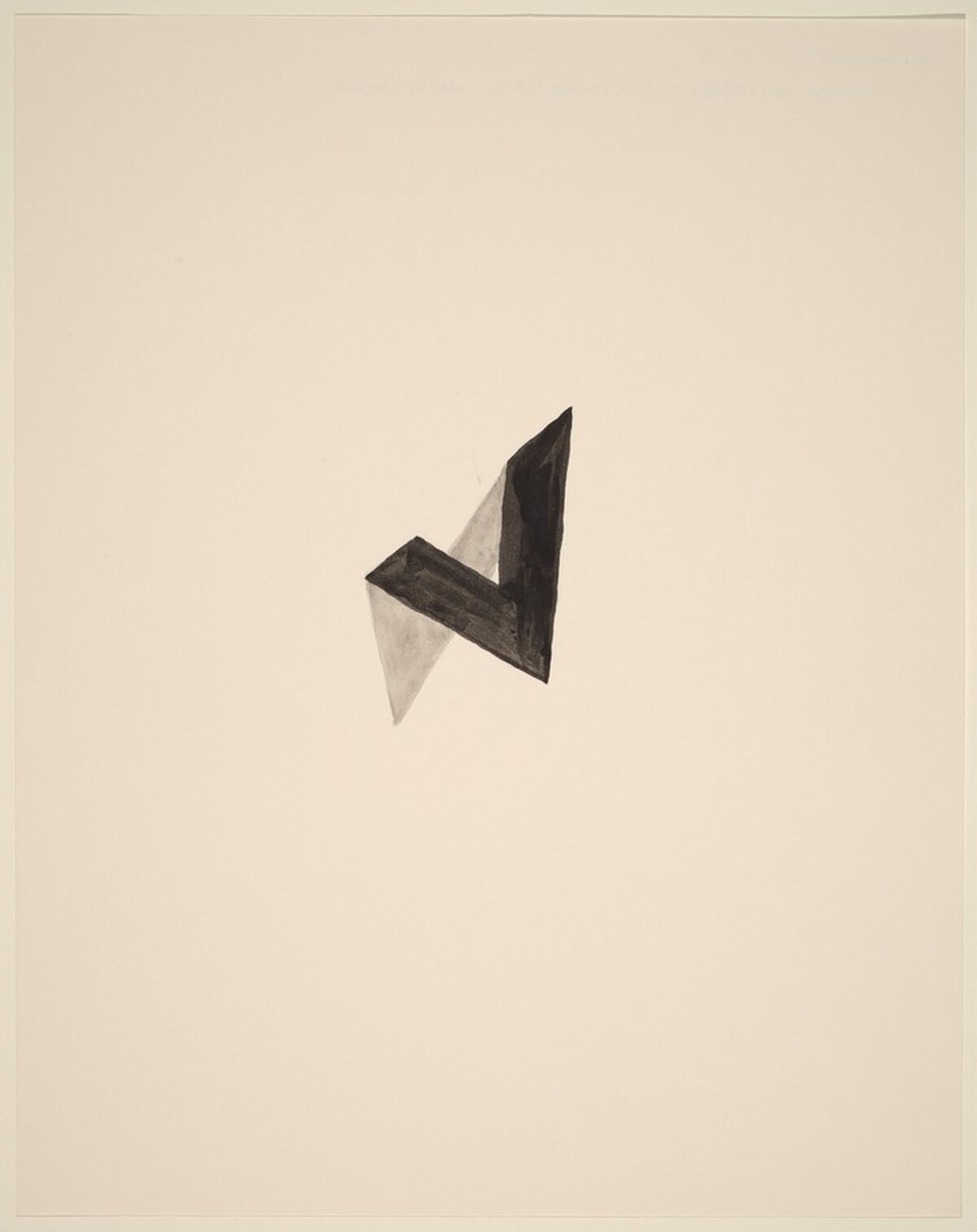 Black & Gray with Diagonal by Richard Tuttle