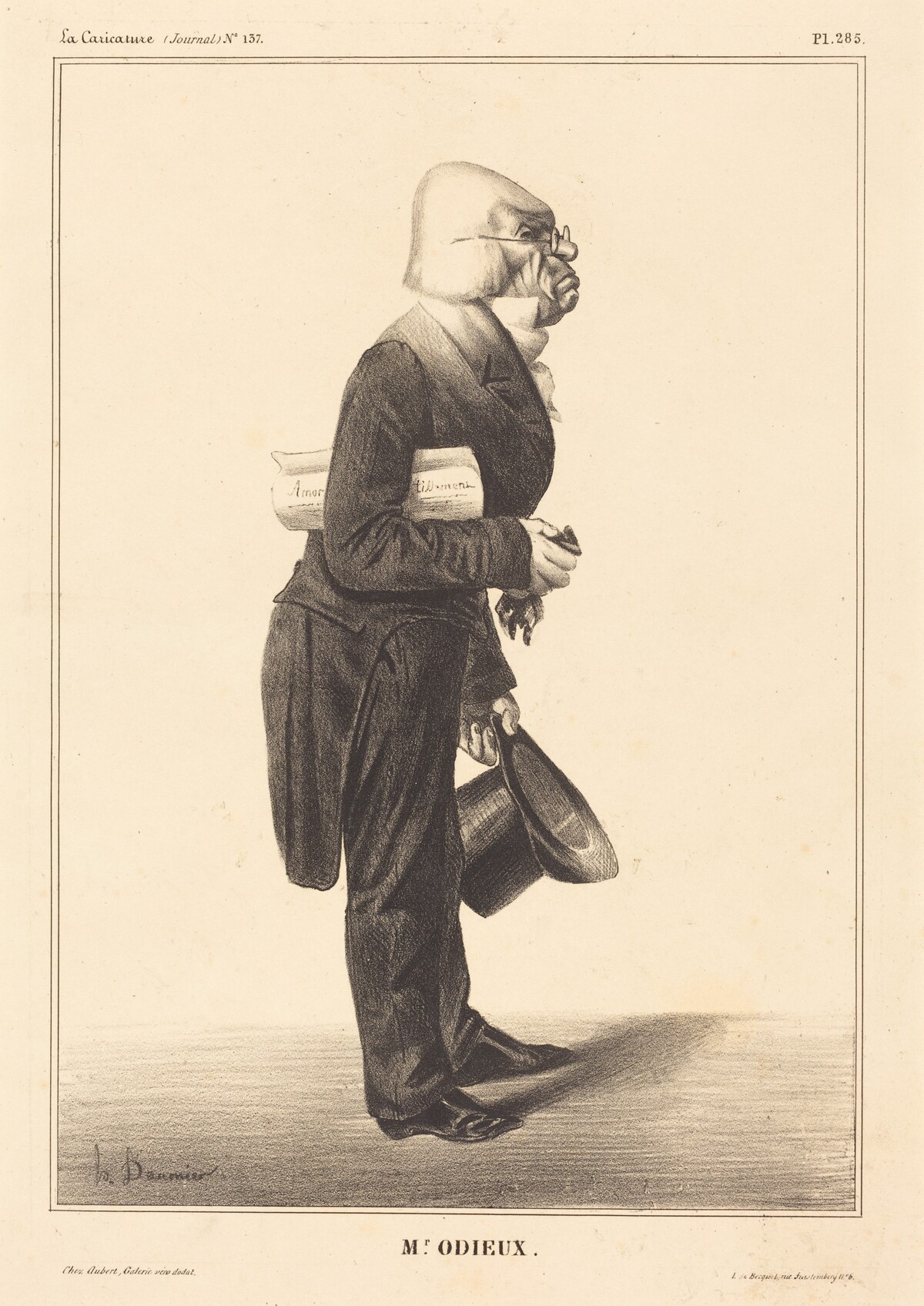 Antoine Odier by Honoré Daumier