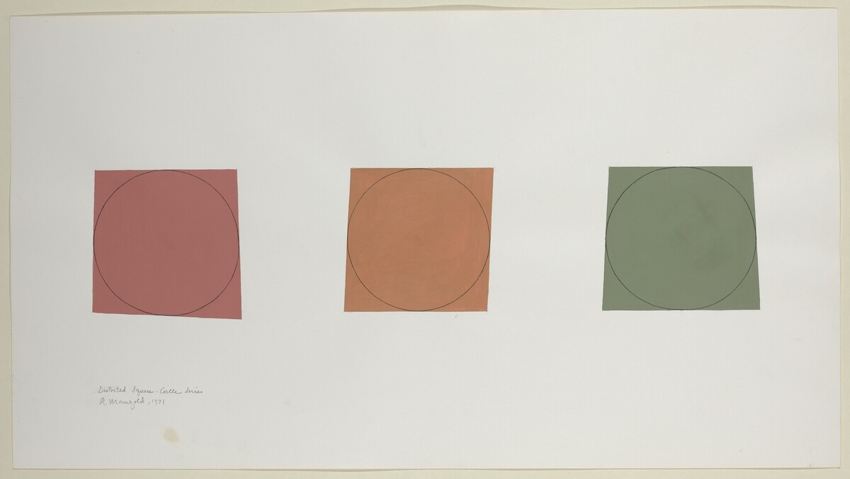 Distorted Square - Circle Series by Robert Mangold