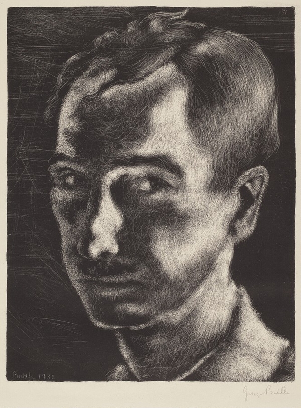 Profile of a Young Man by George Biddle