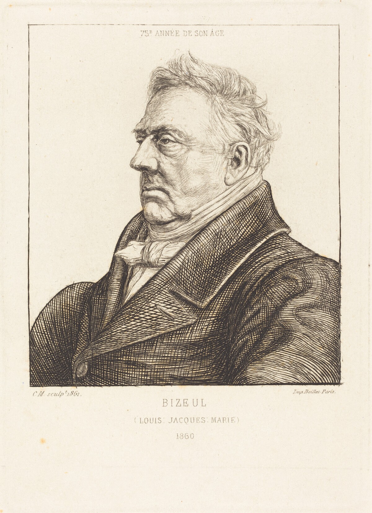 L.J.-Marie Bizeul, a Breton Archaeologist by Charles Meryon