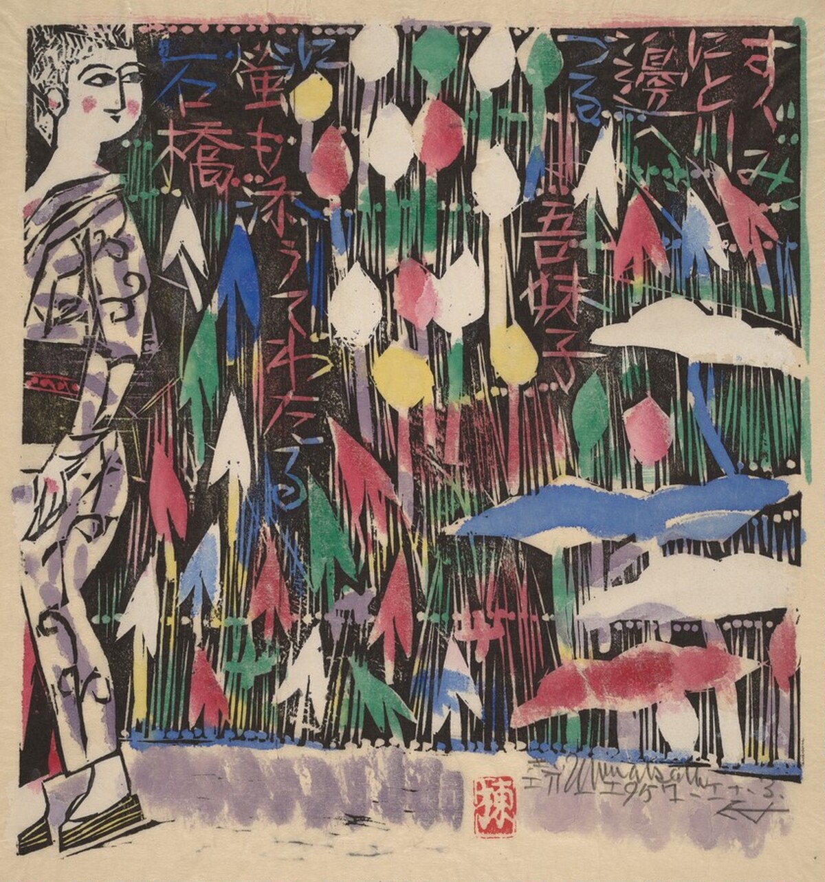 Enjoying the Cool of the Evening by Shikō Munakata