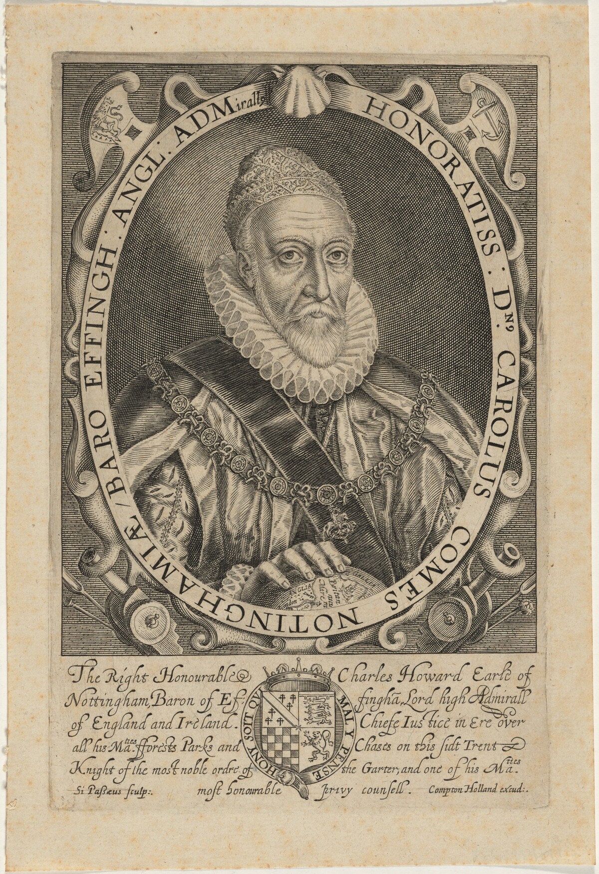 Charles Howard, First Earl of Nottingham by Simon de Passe