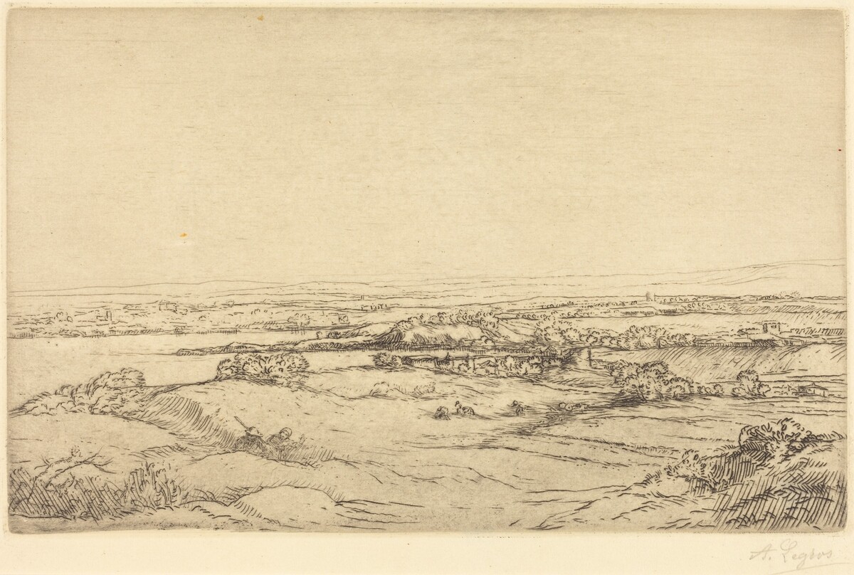Plain near a Lake (La plaine pres du lac) by Alphonse Legros