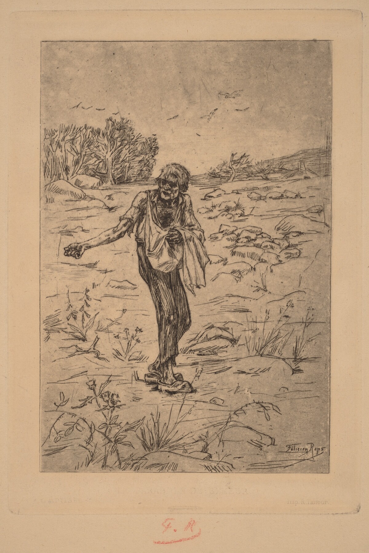 The Parable of the Sower (Le Semeur de Paraboles) by Félicien Rops