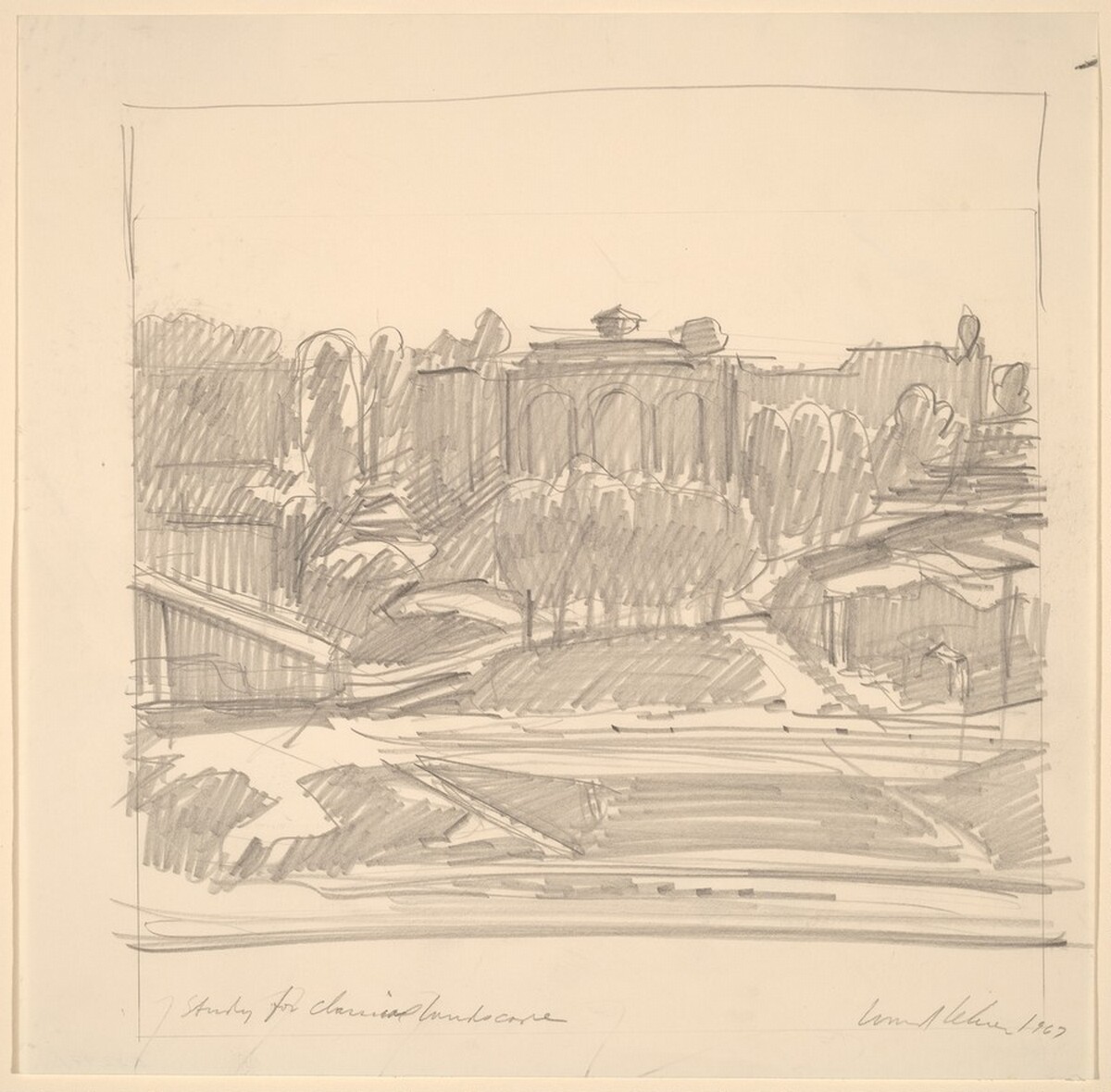 Study for Classical Landscape by Leonard Lehrer