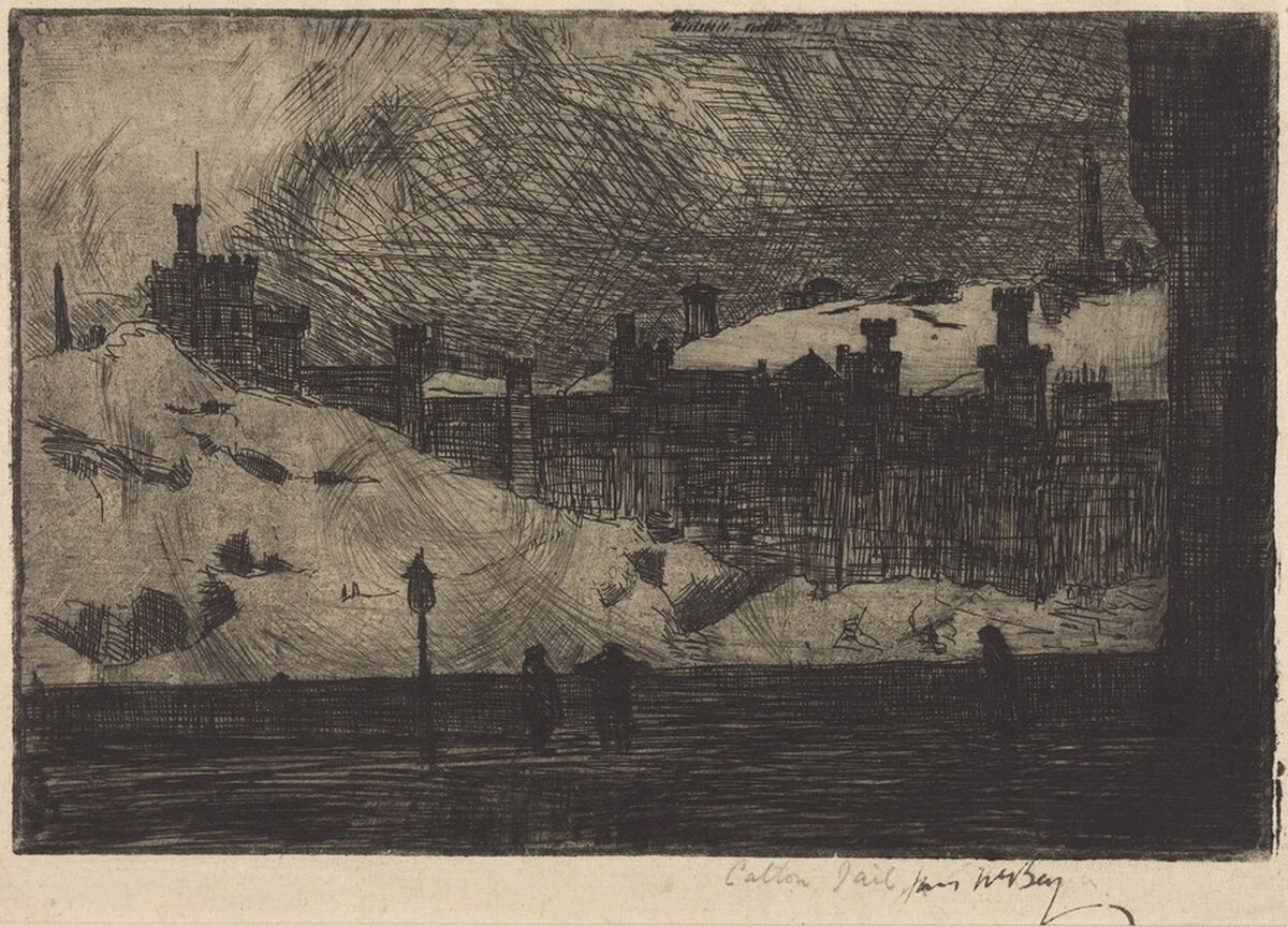 Calton Jail, Edinburgh by James McBey