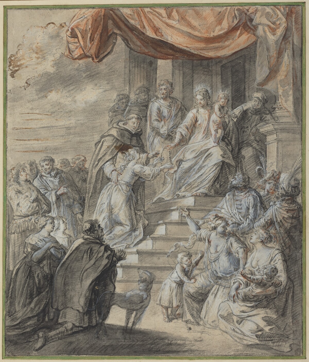 Madonna and Child with Rosary and Saint by Abraham van Diepenbeeck