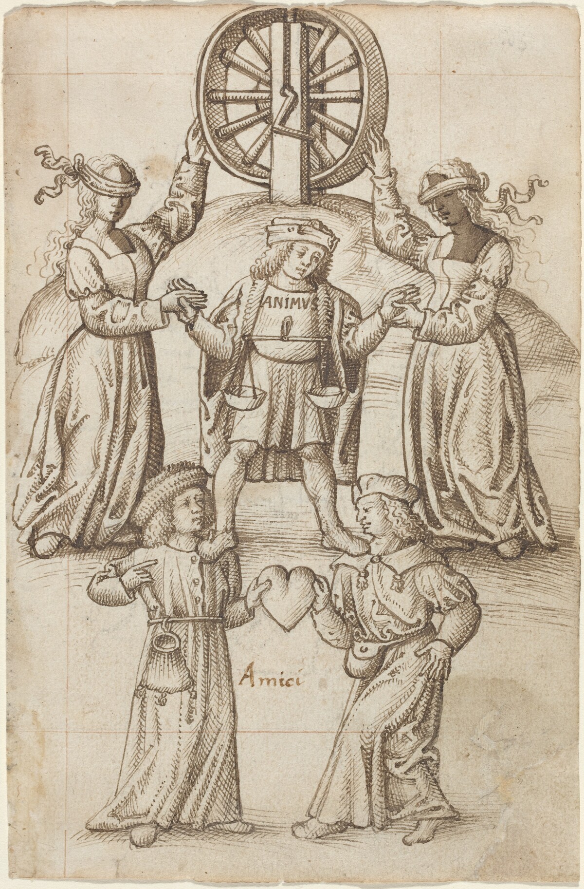 "Friendship Is Equality; A Friend Is Another Self" [fol. 10 recto] by French early 16th Century