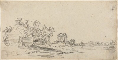 River Landscape with a Distant Bridge