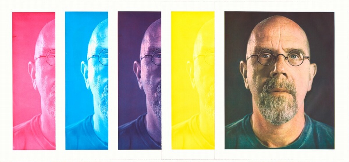 Self-Portrait (study for unpublished progression print) by Chuck Close