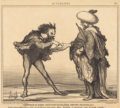 L'Empereur du Maroc consultant... Desbarolles