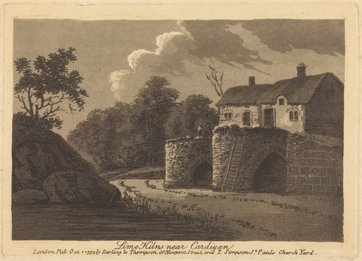 Lime Kilns near Cardigan by British 18th Century