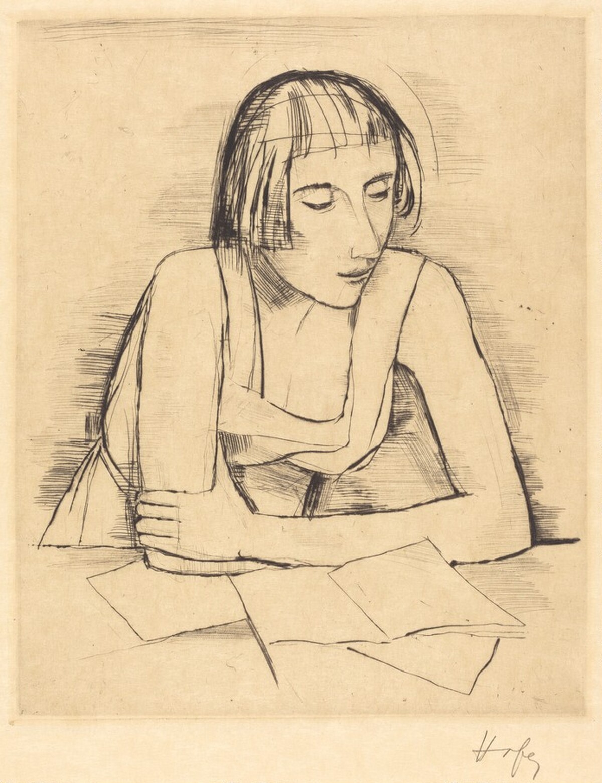 Reading (Beim Lesen) by Karl Hofer