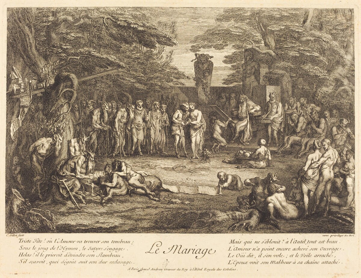 Le Mariage (Marriage) by Claude Gillot
