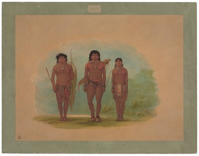 Chaco Chief, His Wife, and a Warrior