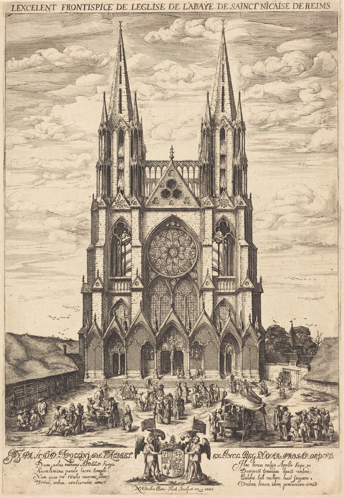 La facade de l'abbaye de S. Nicaise de Reims by Nicolas de Son