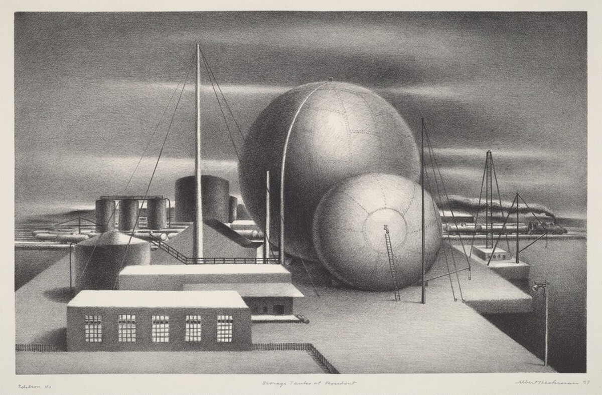 Storage Tanks At Rondout by Albert William Heckman