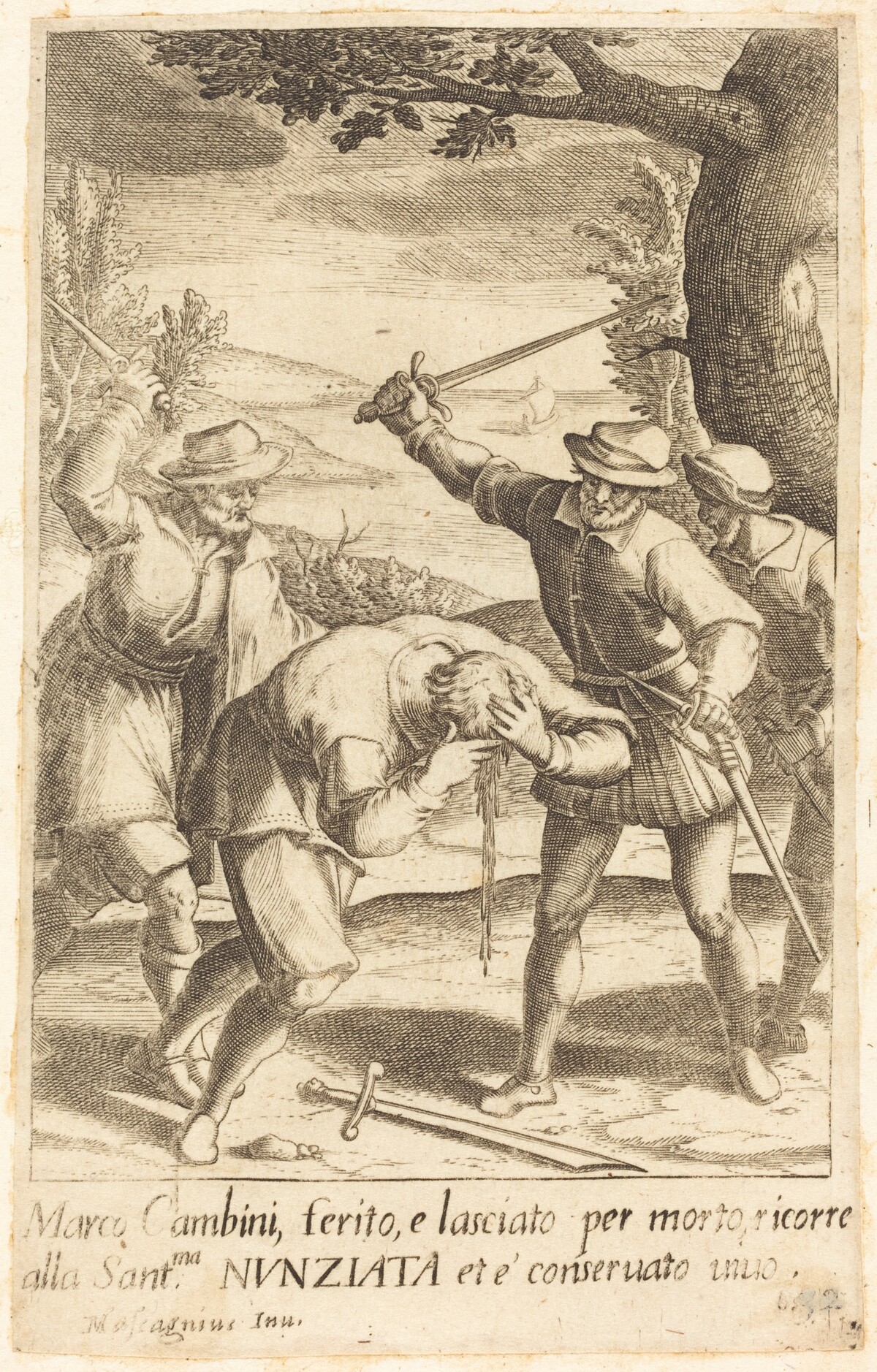Marco Cambini by Jacques Callot after Donato Mascagni