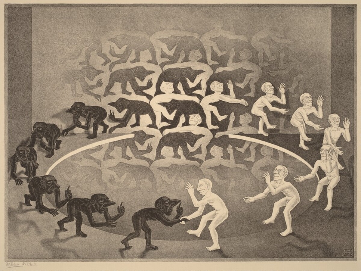 Encounter by M.C. Escher