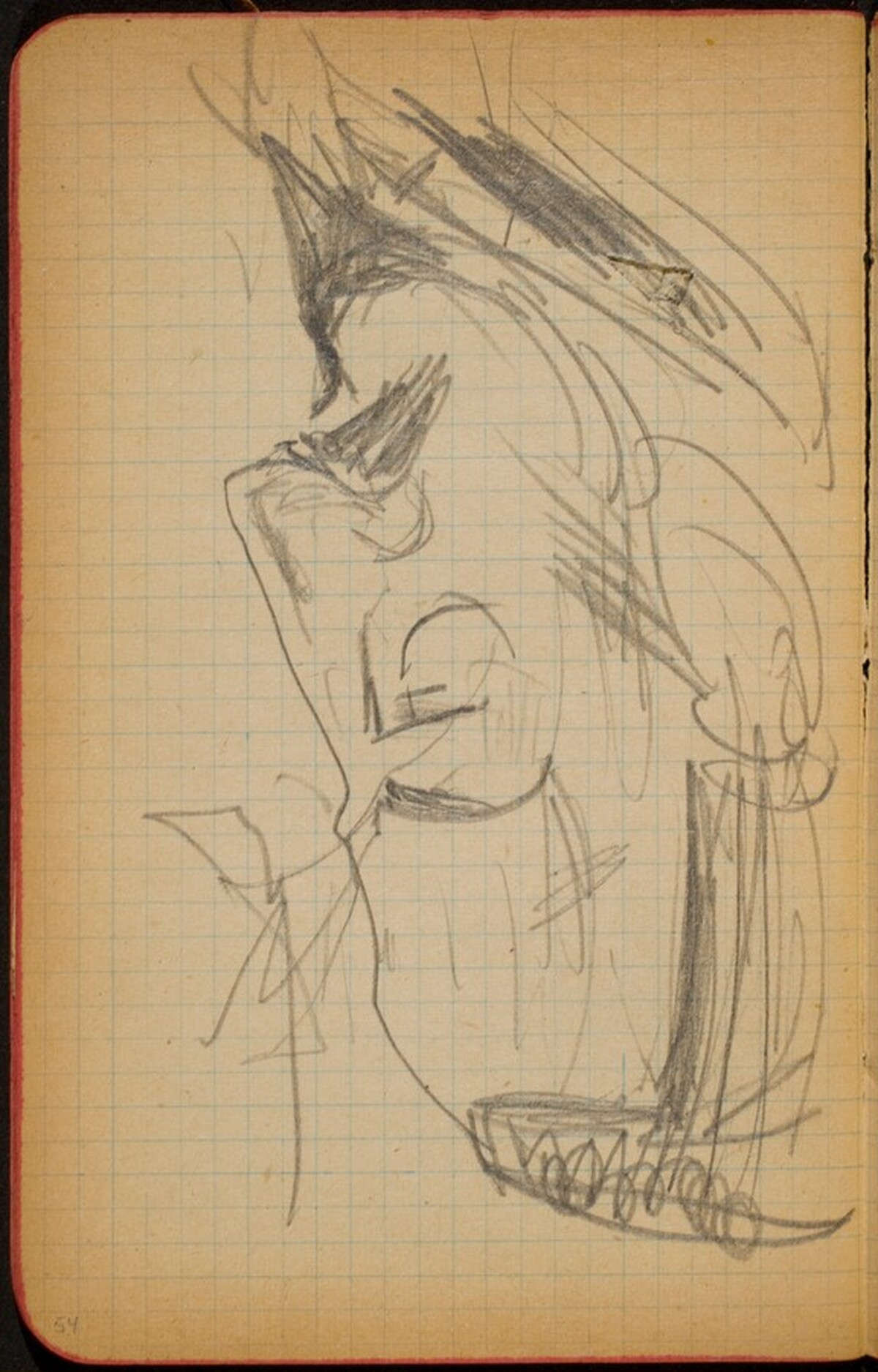 Männliche Bildnisstudie (Male Portrait Study) [p. 54] by Max Beckmann