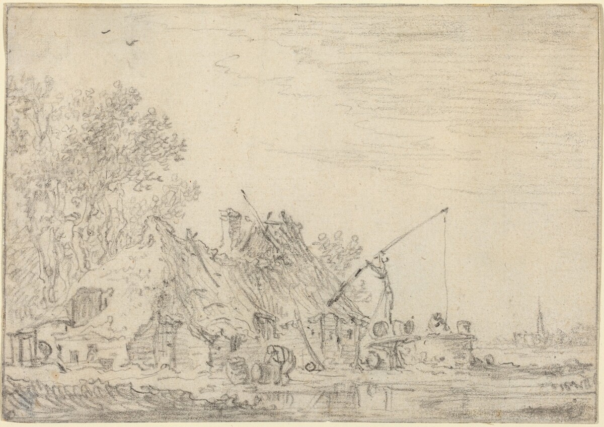 Rustic House with a Well by Jan van Goyen