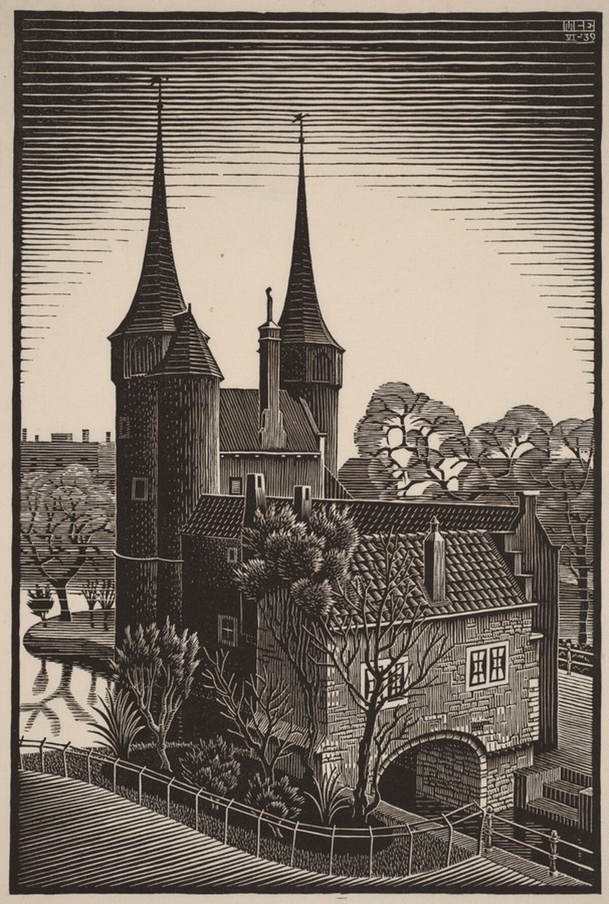 Oostpoort by M.C. Escher