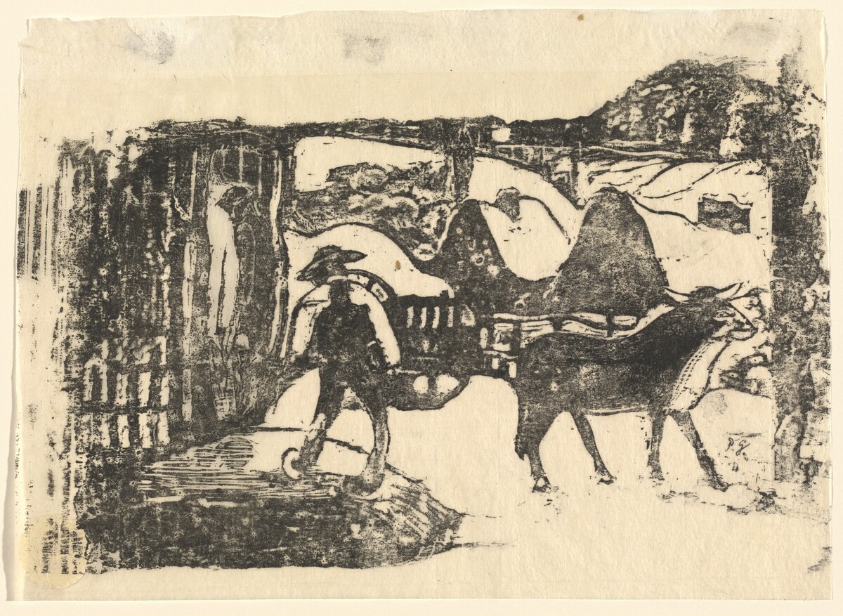 The Ox Cart (Le char a boeufs) by Paul Gauguin