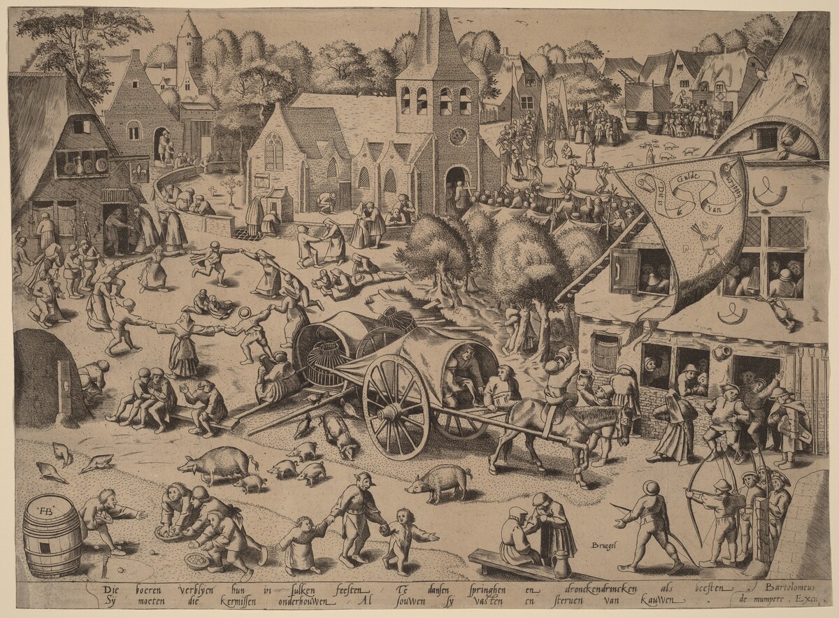 Village Fair at Hoboken by Attributed to Franz Hogenberg after Pieter Bruegel the Elder