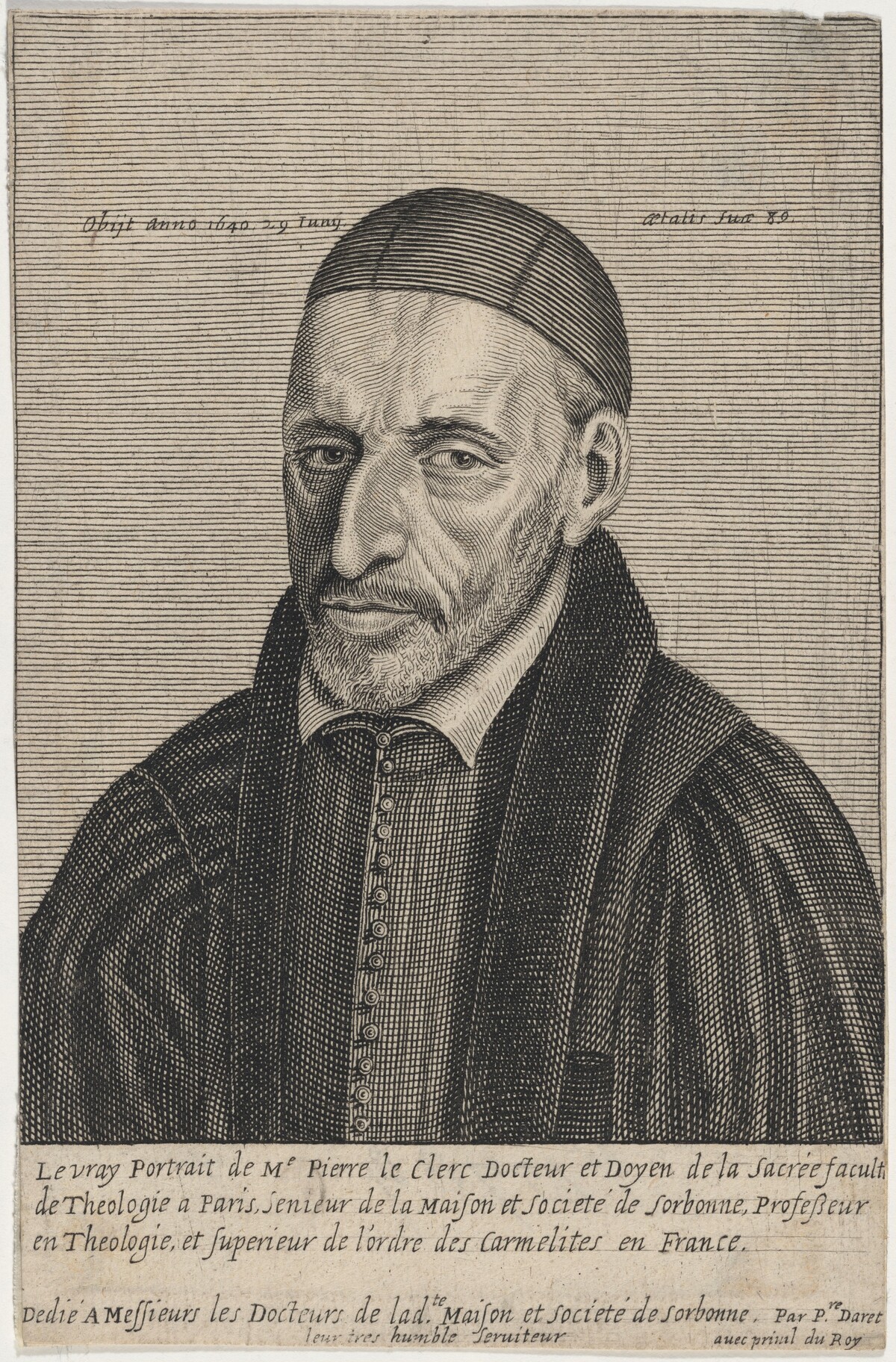 Pierre le Clerc, Doctor of Theology in Paris by Pierre Daret de Cazeneuve