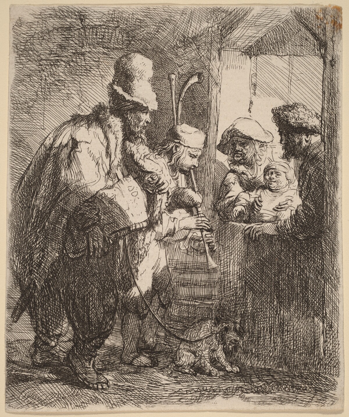 The Strolling Musicians by Rembrandt van Rijn