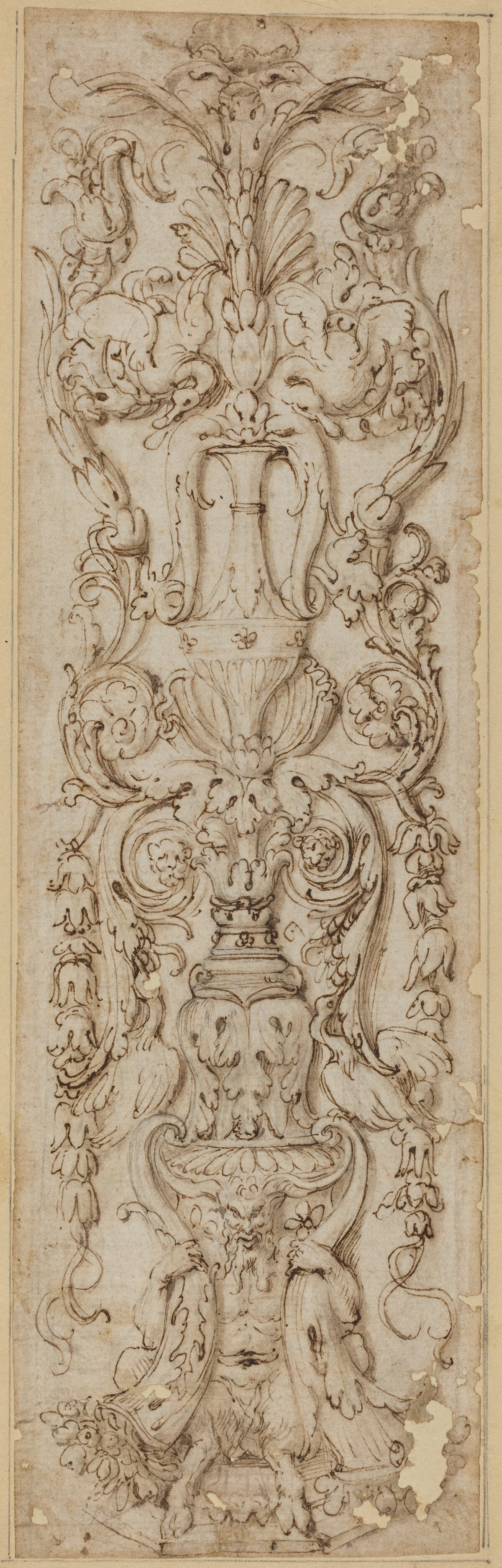 Grotesque with a Satyr by Italian 16th Century