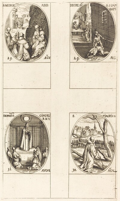 St. Mederic, Abbot; Beheading of John the Baptist; St. Fiacre; Festival of the Belt of the Virgin