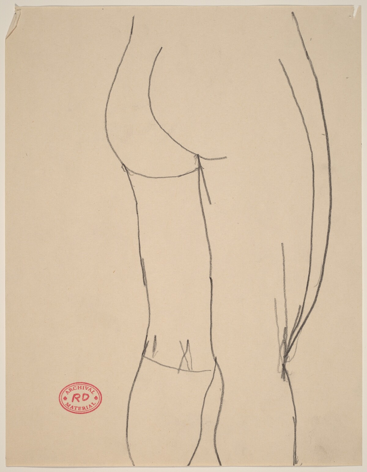 Untitled [legs and buttocks of a female nude] by Richard Diebenkorn
