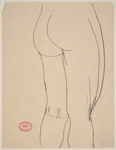 Untitled [legs and buttocks of a female nude]