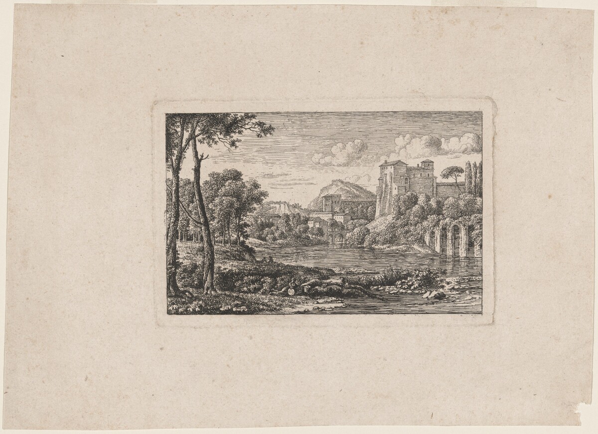 River Landscape in the Roman Campagna by Johann Christian Reinhart