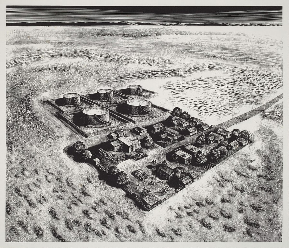Untitled (Storage Tanks) by Lynd Kendall Ward