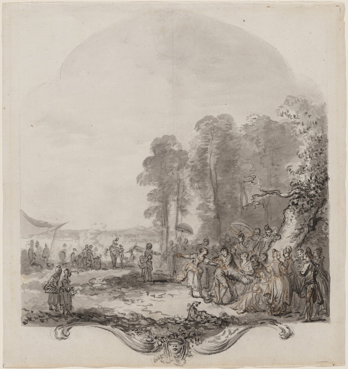 Fête Champêtre with Game of Hot Cockles (La Main Chaude) by Jean Pierre Norblin