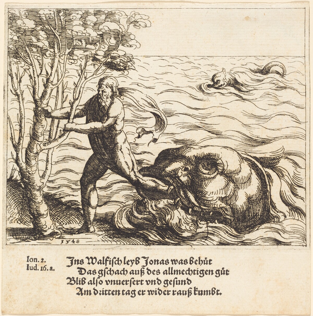 Jonah is Delivered from the Whale by Augustin Hirschvogel