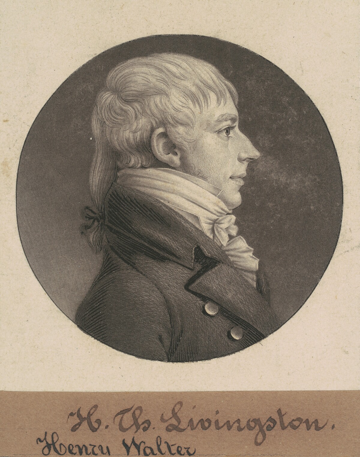 Henry Walter Livingston by Charles B. J. Févret de Saint-Mémin