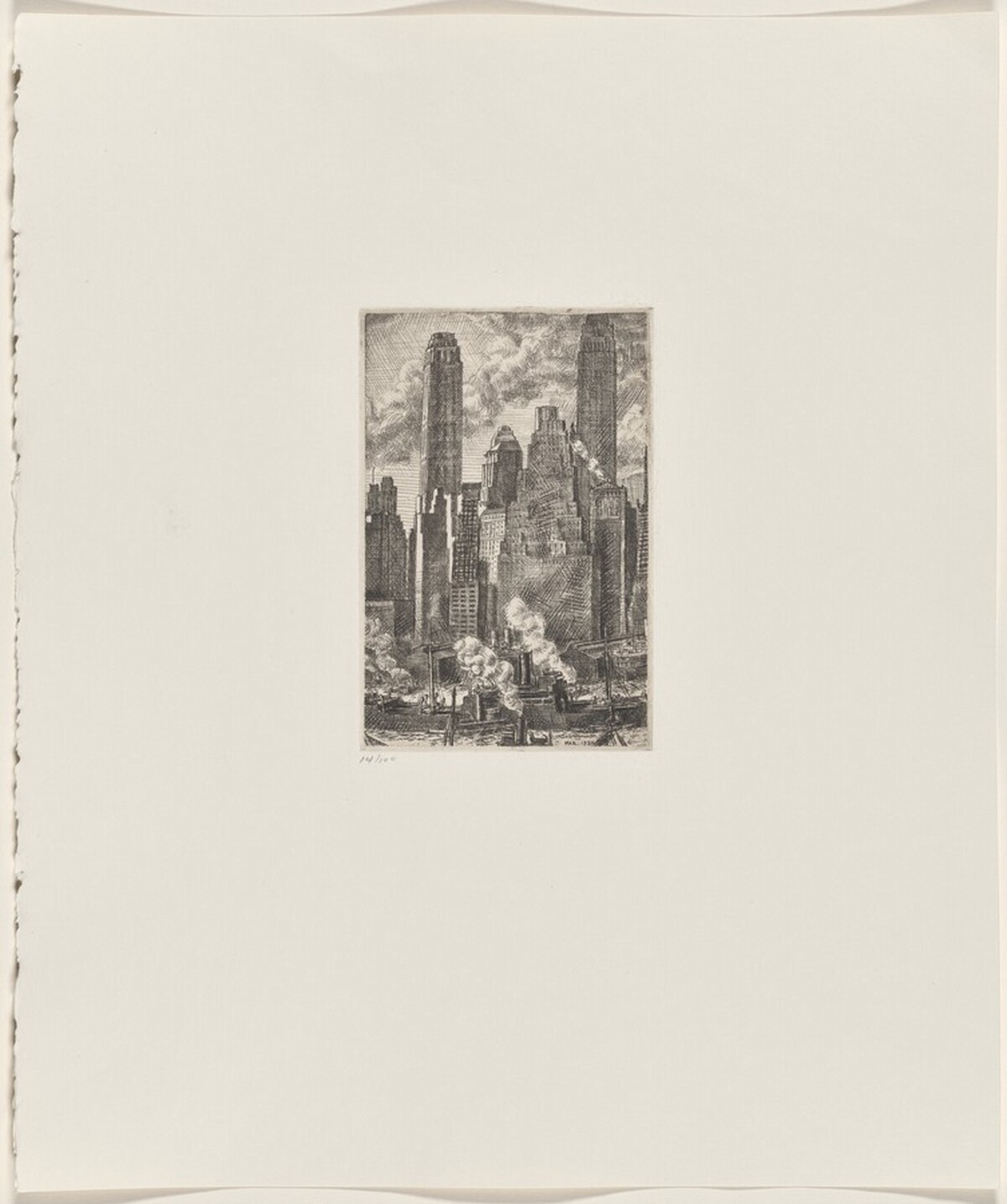 Wall Street (Skyline from Laurents) by Reginald Marsh