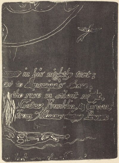 Restrike from fragment of cancelled plate for "A Prophecy"