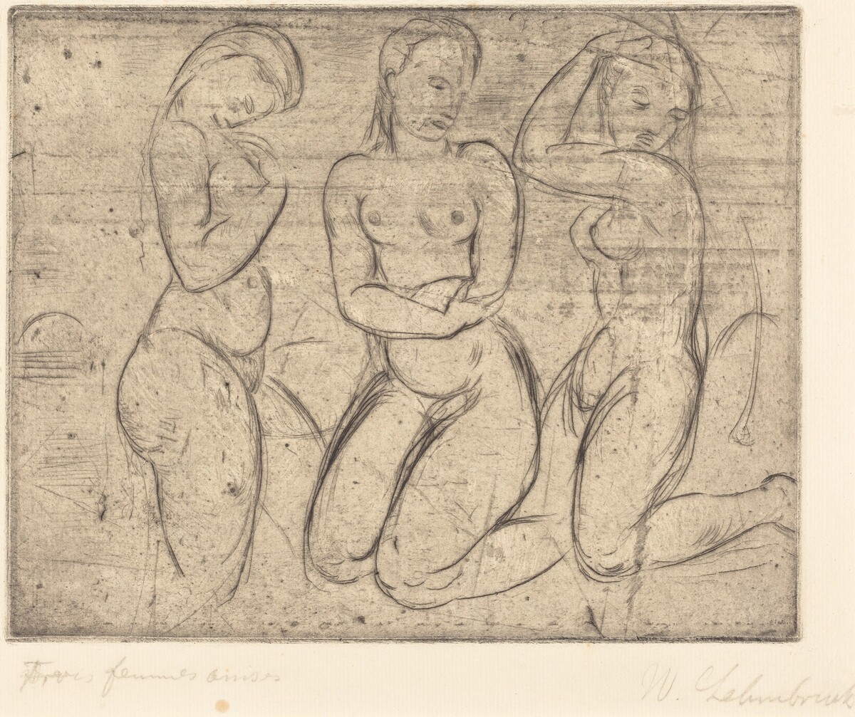 Three Kneeling Women (Drei Frauen knied) by Wilhelm Lehmbruck