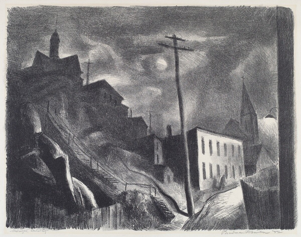 Midnight Central City by Boardman Robinson