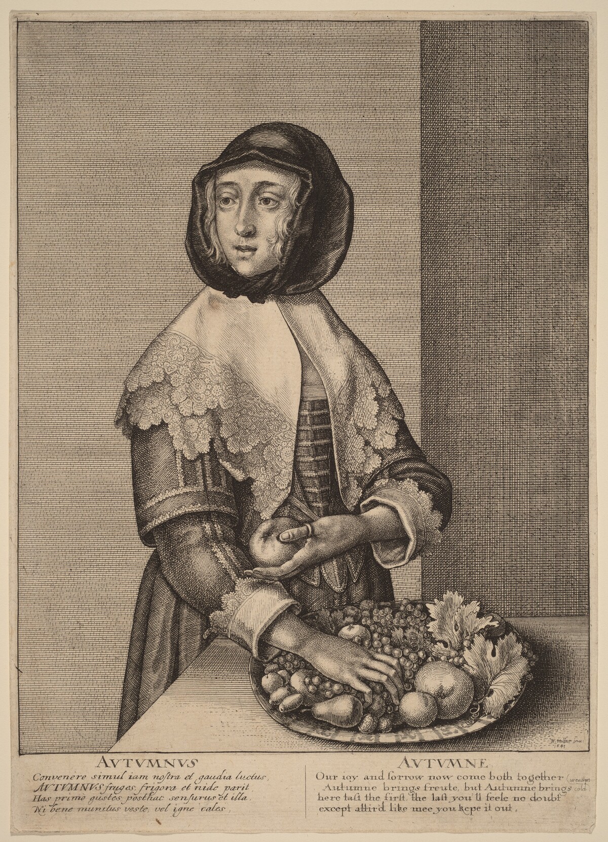 Autumn by Wenceslaus Hollar