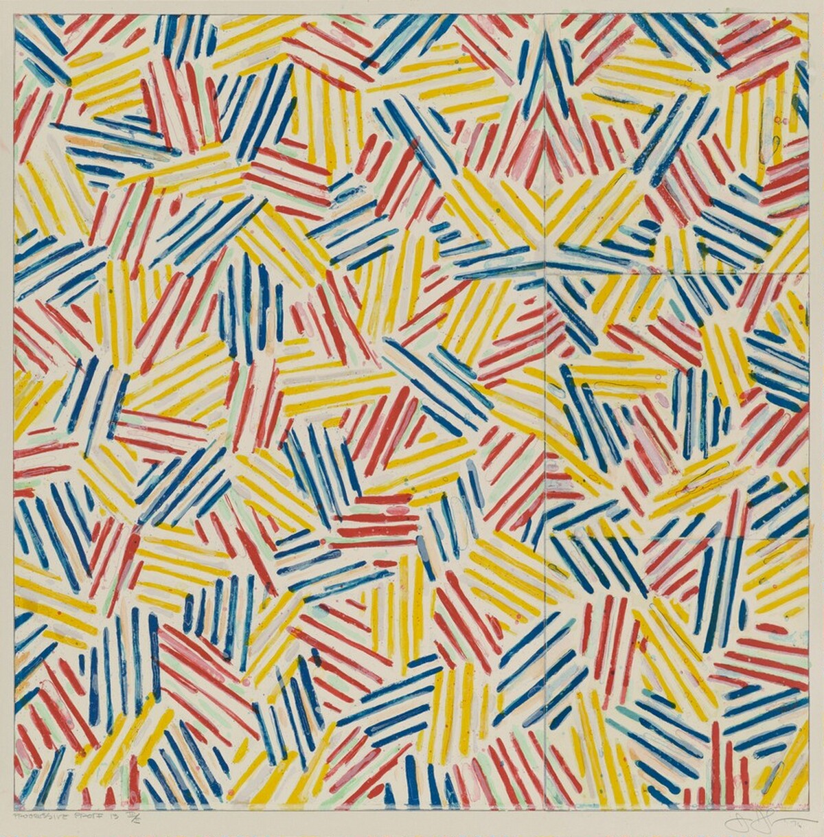 #6 (after 'Untitled 1975') [progressive proof 13] by Jasper Johns