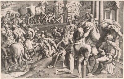 The Trojans Hauling the Wooden Horse into Troy