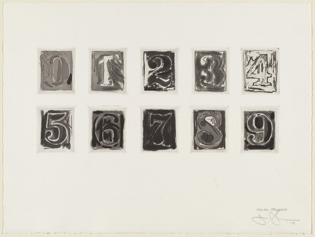 0-9 [trial proof] by Jasper Johns