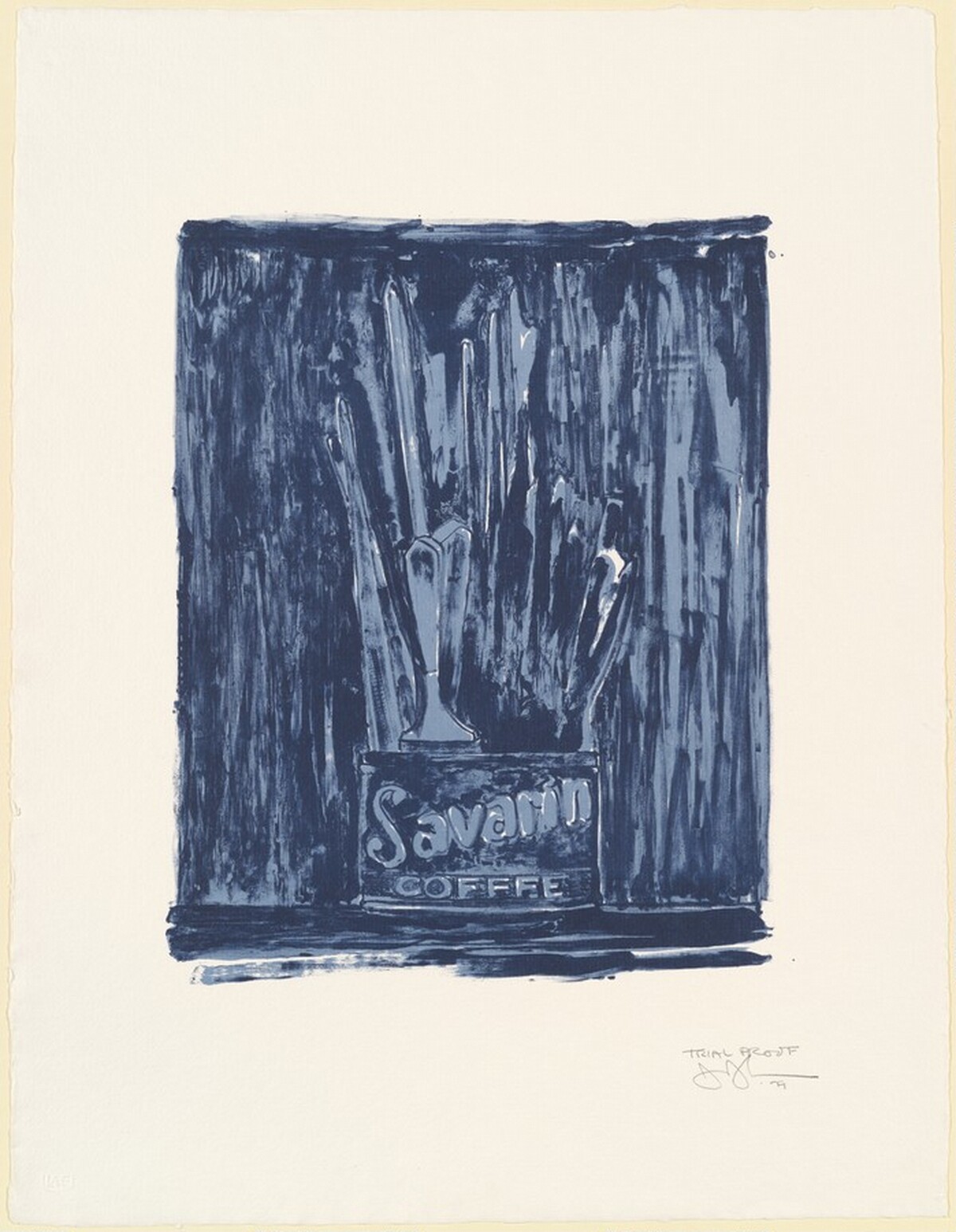 Savarin 6 (Blue) [trial proof] by Jasper Johns