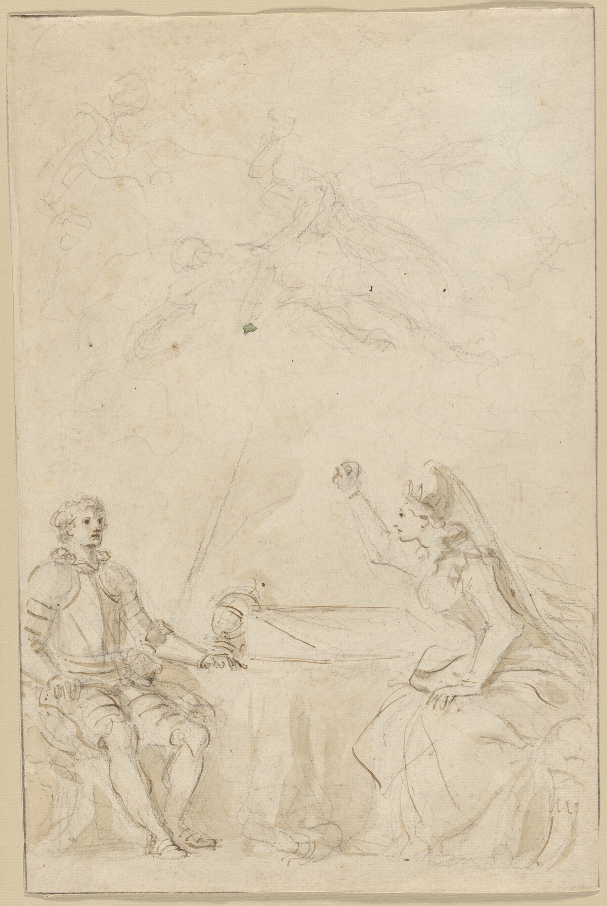 Olympia Tells Roland Her Sad Story by Jean-Honoré Fragonard